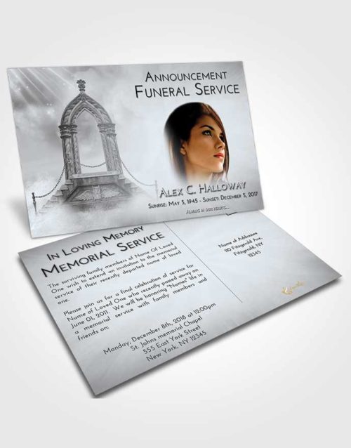 Funeral Announcement Card Template Freedom Heavens Path