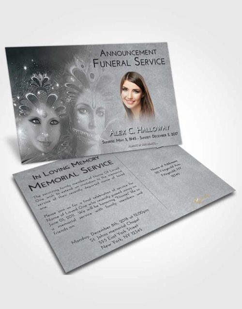 Funeral Announcement Card Template Freedom Hindu Desire