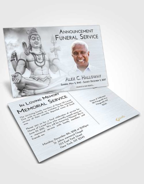 Funeral Announcement Card Template Freedom Hindu Mystery