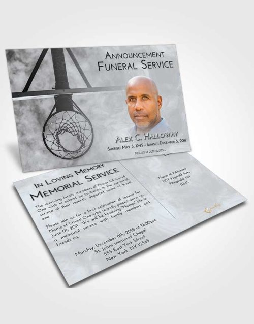 Funeral Announcement Card Template Freedom In the Hoop