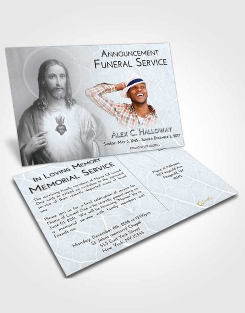 Funeral Announcement Card Template Freedom Jesus Love