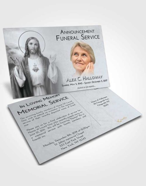 Funeral Announcement Card Template Freedom Jesus our Lord