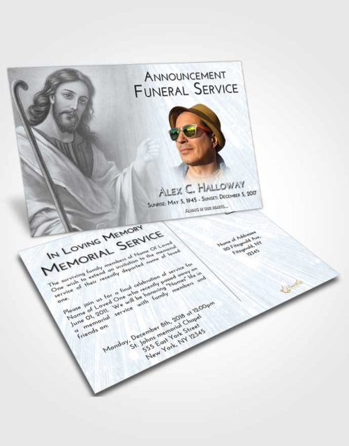 Funeral Announcement Card Template Freedom Life of Jesus