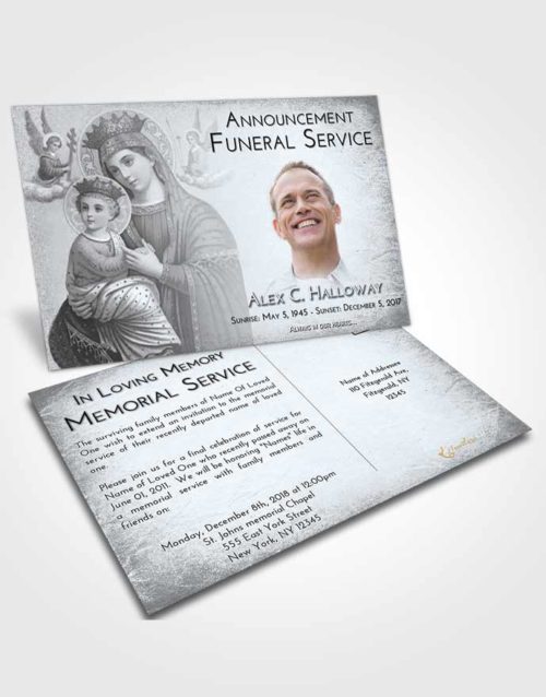 Funeral Announcement Card Template Freedom Marys Love