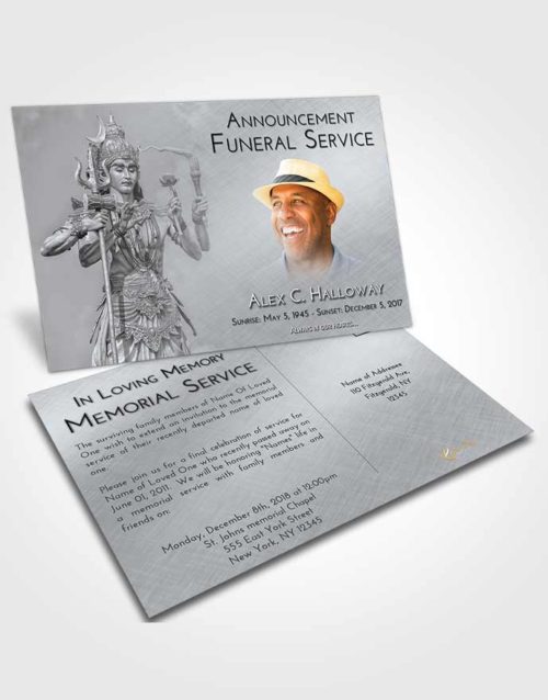 Funeral Announcement Card Template Freedom Shiva Desire