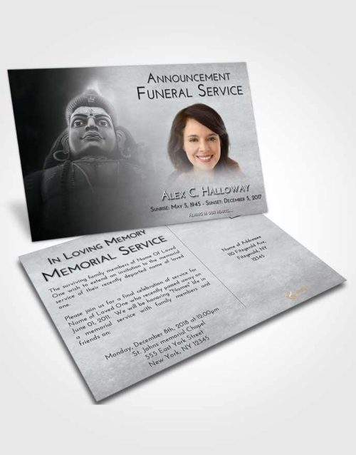 Funeral Announcement Card Template Freedom Shiva Surprise