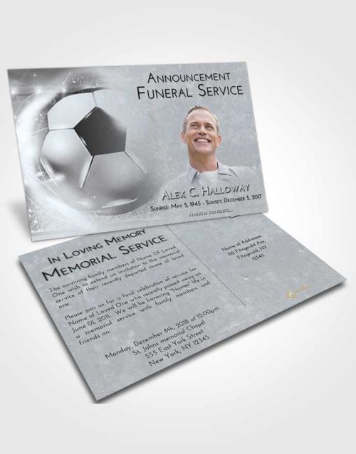 Funeral Announcement Card Template Freedom Soccer Destiny