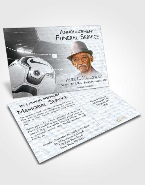 Funeral Announcement Card Template Freedom Soccer Life