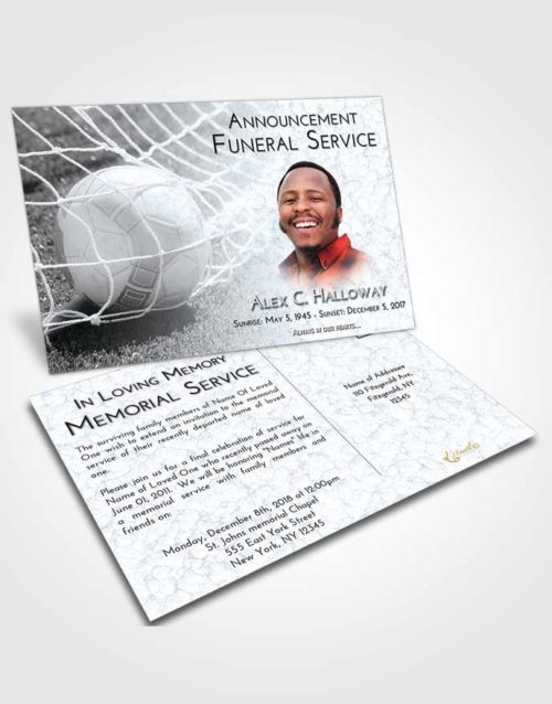 Funeral Announcement Card Template Freedom Soccer Pride