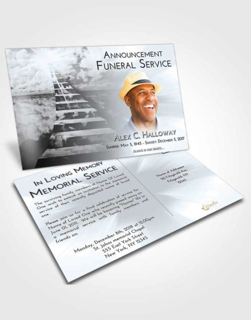 Funeral Announcement Card Template Freedom Stairway for the Soul