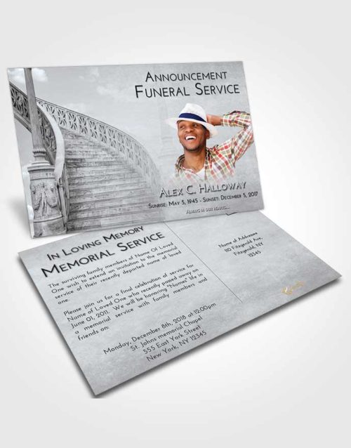 Funeral Announcement Card Template Freedom Stairway of Love
