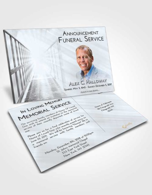 Funeral Announcement Card Template Freedom Stairway to Faith