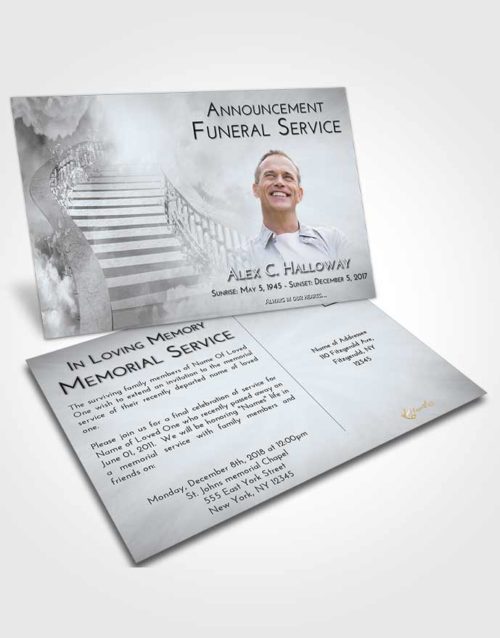 Funeral Announcement Card Template Freedom Stairway to Freedom
