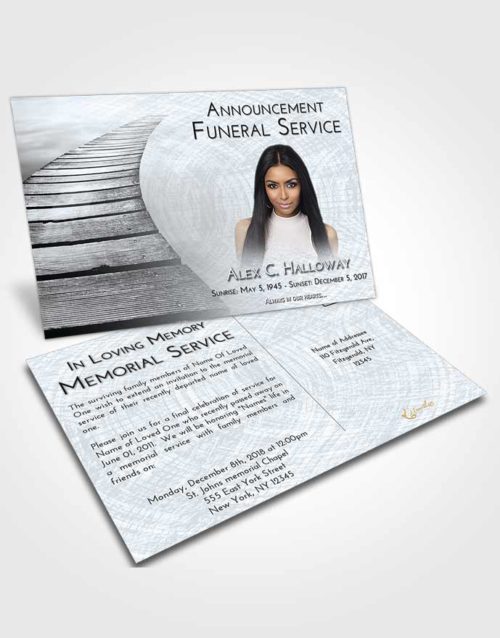 Funeral Announcement Card Template Freedom Stairway to Life