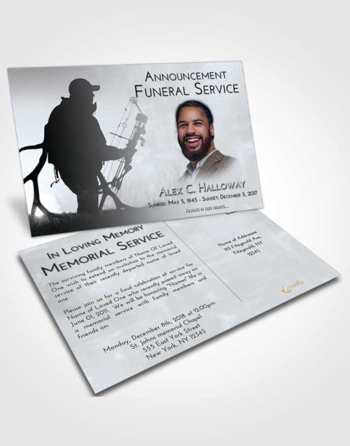 Funeral Announcement Card Template Freedom The Hunt