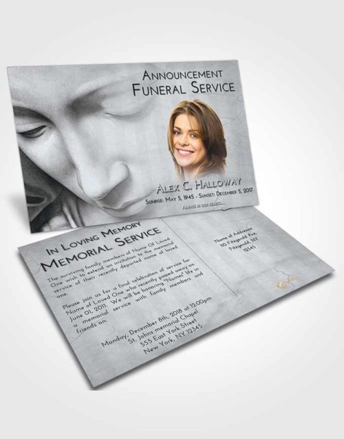 Funeral Announcement Card Template Freedom Virgin Mary