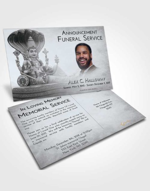 Funeral Announcement Card Template Freedom Vishnu Desire