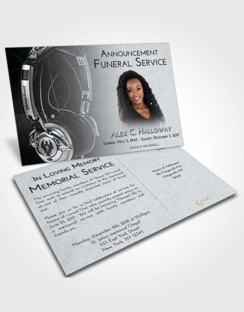 Funeral Announcement Card Template Freedom Vivace