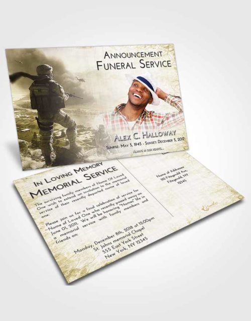 Funeral Announcement Card Template Harmony Army Life