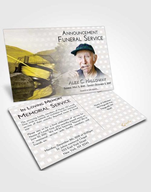 Funeral Announcement Card Template Harmony Fishing Dreams