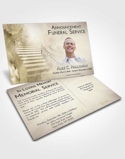Funeral Announcement Card Template Harmony Stairway to Freedom