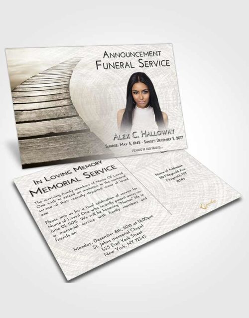 Funeral Announcement Card Template Harmony Stairway to Life
