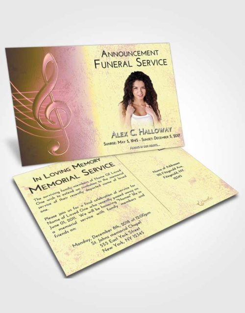 Funeral Announcement Card Template Loving Mix Allegro
