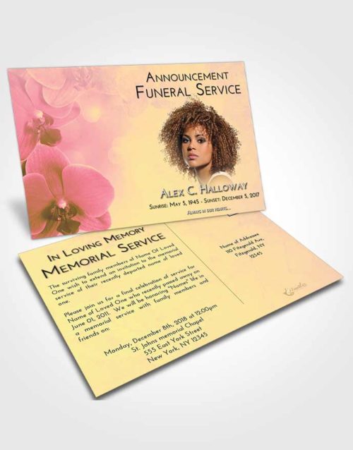 Funeral Announcement Card Template Loving Mix Floral Love