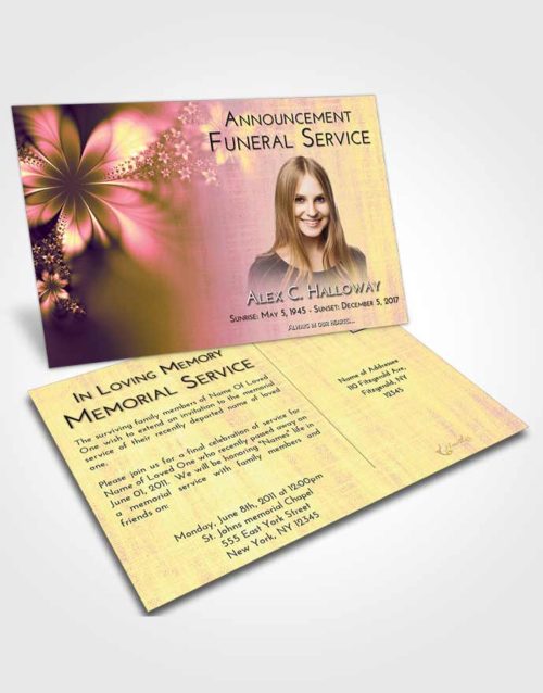 Funeral Announcement Card Template Loving Mix Floral Lust