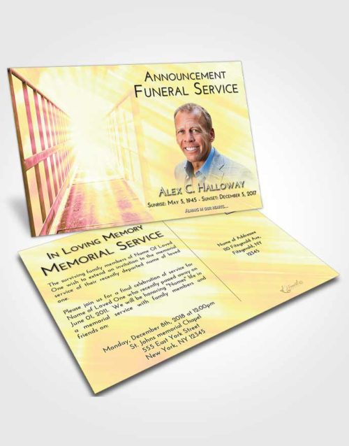 Funeral Announcement Card Template Loving Mix Stairway to Faith