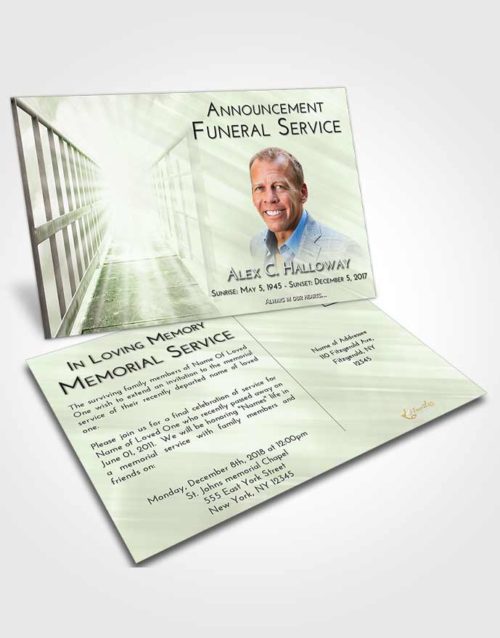 Funeral Announcement Card Template Loving Stairway to Faith