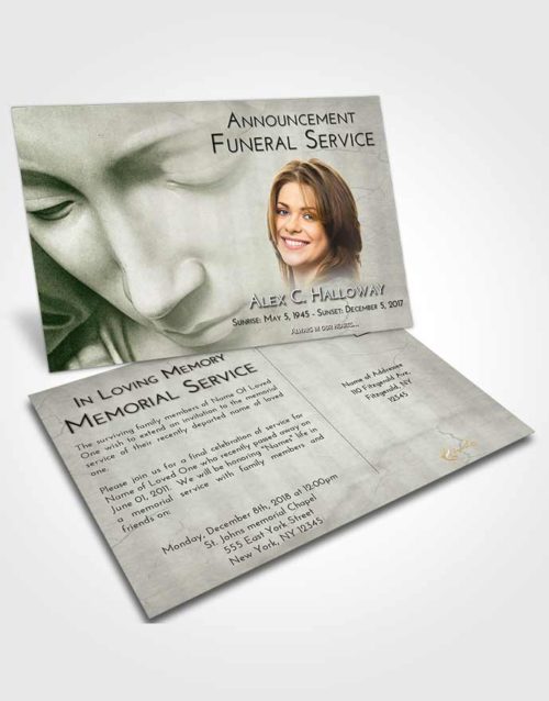 Funeral Announcement Card Template Loving Virgin Mary