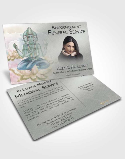 Funeral Announcement Card Template Morning Brahma Surprise
