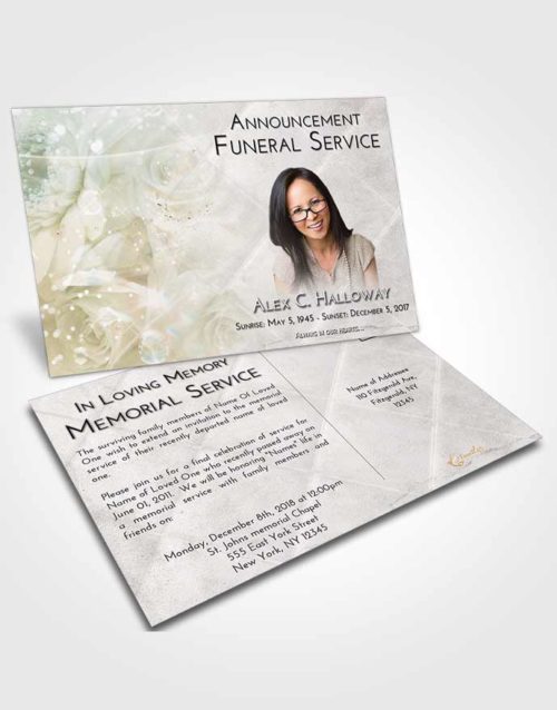 Funeral Announcement Card Template Morning Floral Relaxation