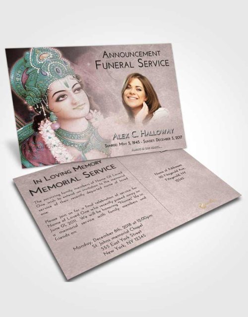 Funeral Announcement Card Template Morning Hindu Majesty