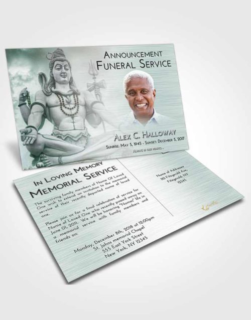 Funeral Announcement Card Template Morning Hindu Mystery