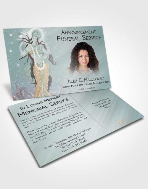 Funeral Announcement Card Template Morning Lakshmi Divinity