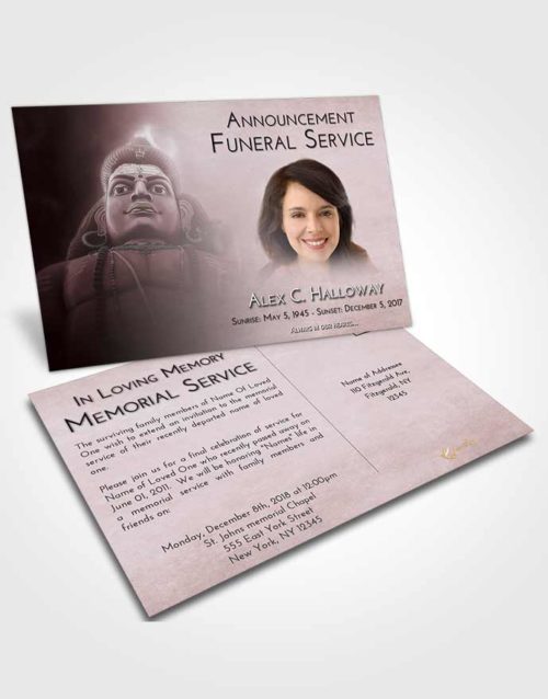 Funeral Announcement Card Template Morning Shiva Surprise