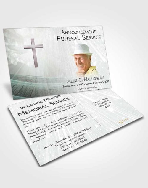 Funeral Announcement Card Template Morning The Cross of Life