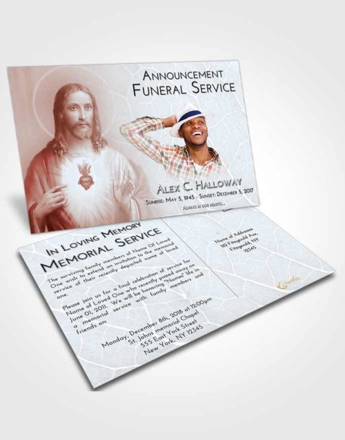 Funeral Announcement Card Template Ruby Jesus Love
