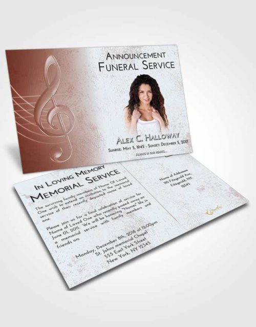 Funeral Announcement Card Template Ruby Love Allegro