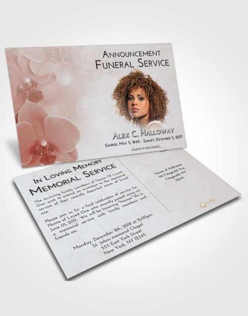 Funeral Announcement Card Template Ruby Love Floral Love
