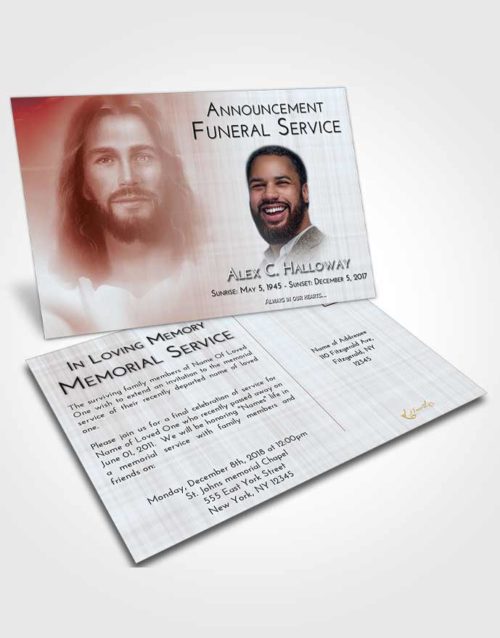 Funeral Announcement Card Template Ruby Love Jesus in Heaven