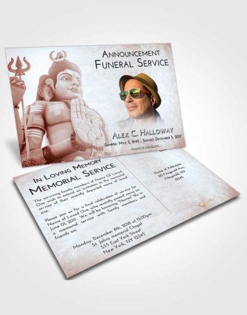 Funeral Announcement Card Template Ruby Love Shiva Divinity