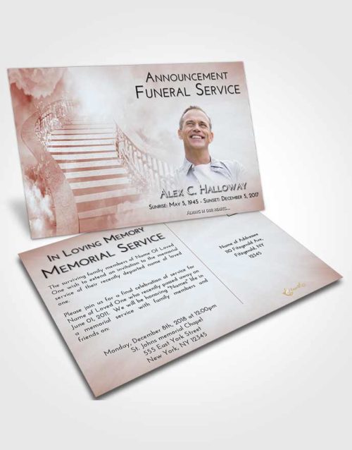 Funeral Announcement Card Template Ruby Love Stairway to Freedom