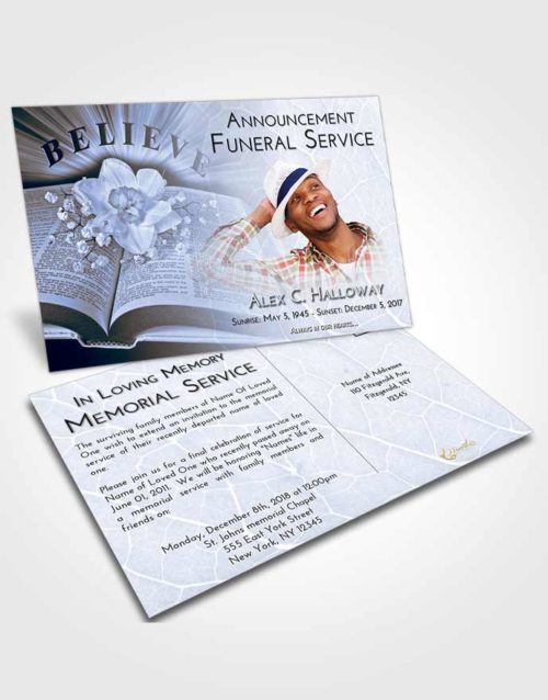 Funeral Announcement Card Template Splendid Bible Belief