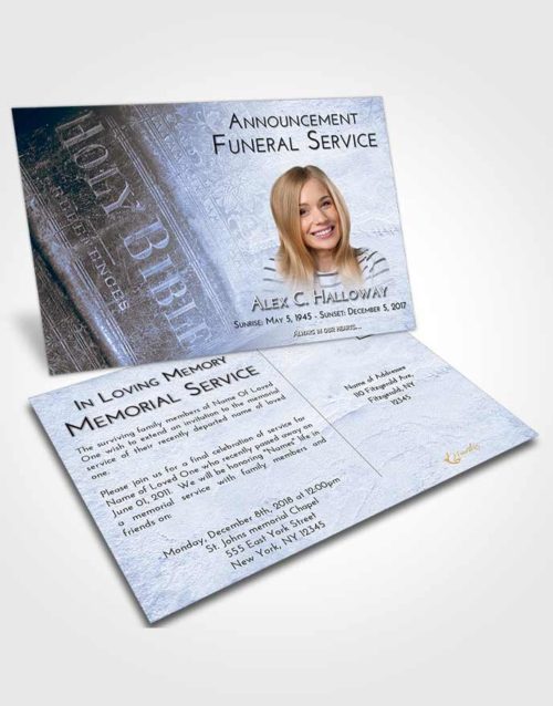 Funeral Announcement Card Template Splendid Bible Grace