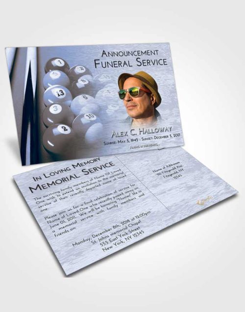 Funeral Announcement Card Template Splendid Billiards Serenity