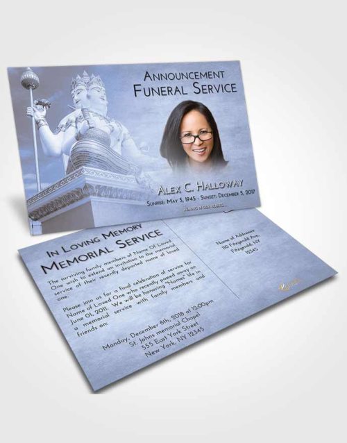Funeral Announcement Card Template Splendid Brahma Mystery