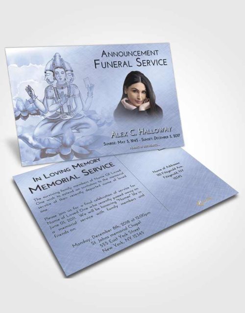 Funeral Announcement Card Template Splendid Brahma Surprise